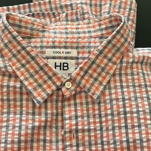 HB men’s seersucker dress/casual shirt. Size 4 XL